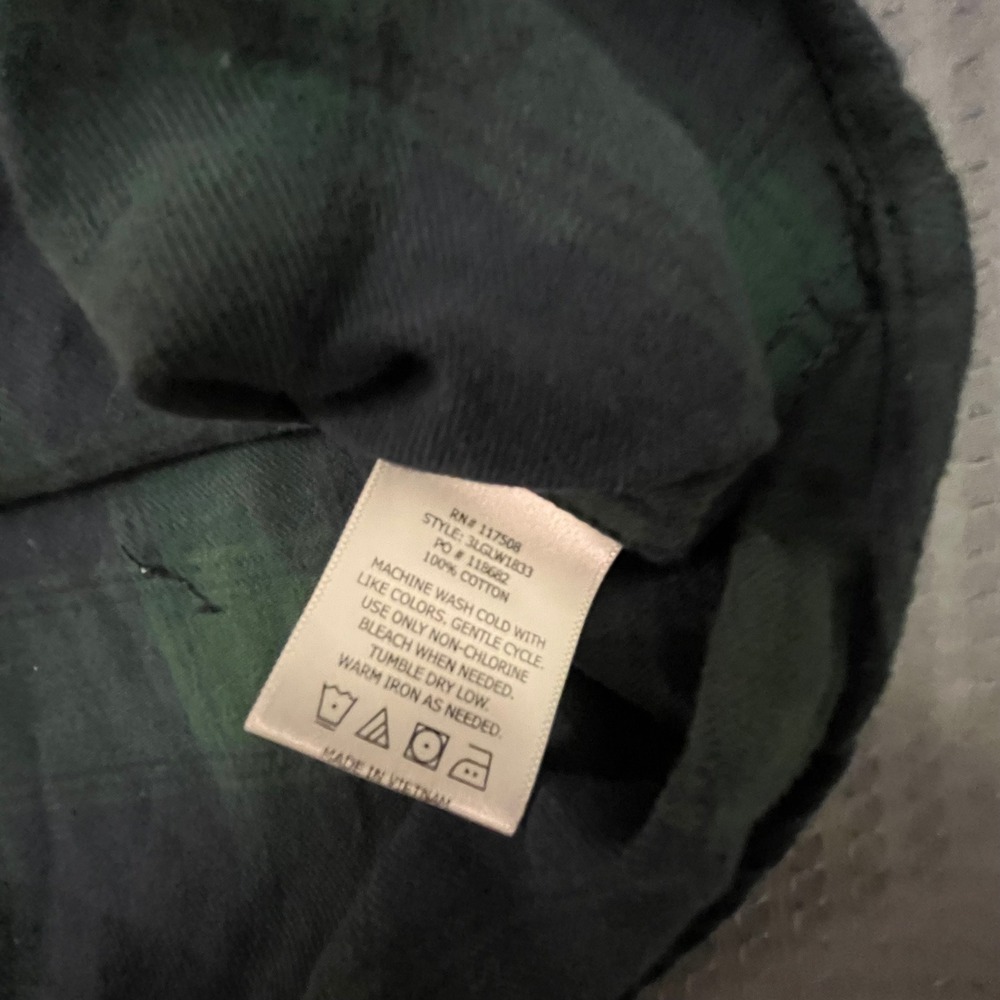 Levi's Forest Green and Charcoal Plaid Shirt - Picture 4 of 8
